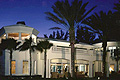 Nighttime view of the front of the oceanfront luxury estate