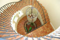 Overhead shot of the Spiral staircase